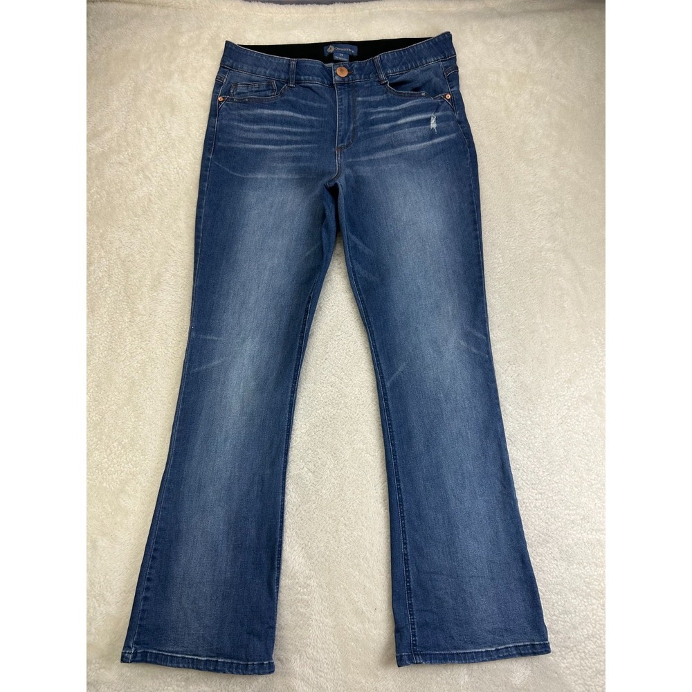 Democracy Absolution Bootcut Jeans Womens 14 Blue Medium Wash High Rise Stretch